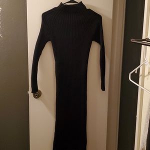 Black Long Sleeve Sweater Dress